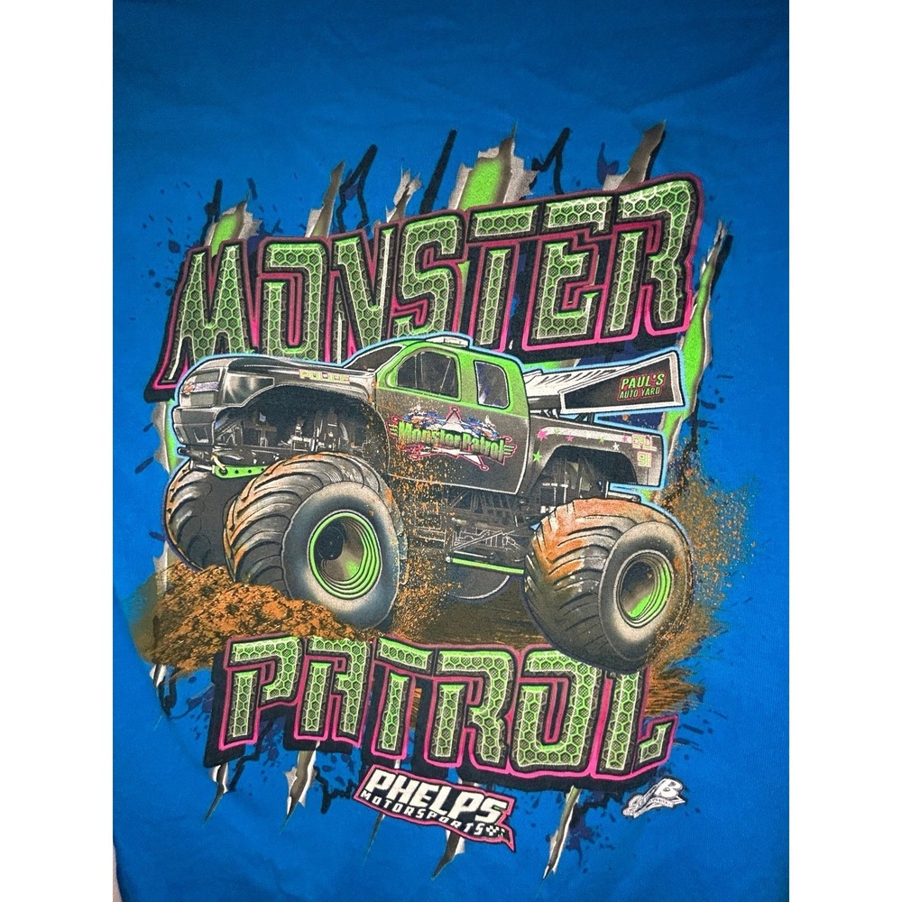 Phelps Motorsport Monster Patrol Monster Truck Huge‎ Graphic T-Shirt